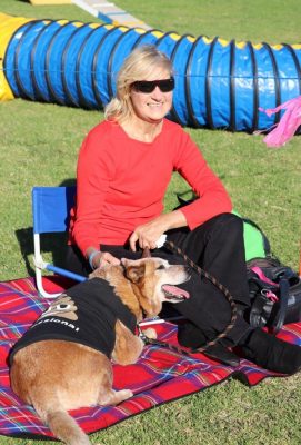 Woman and Dog at the Park